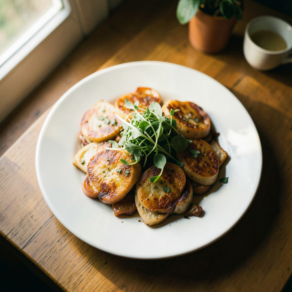 A food photograph shot from above at 35mm f/2.8 with natural