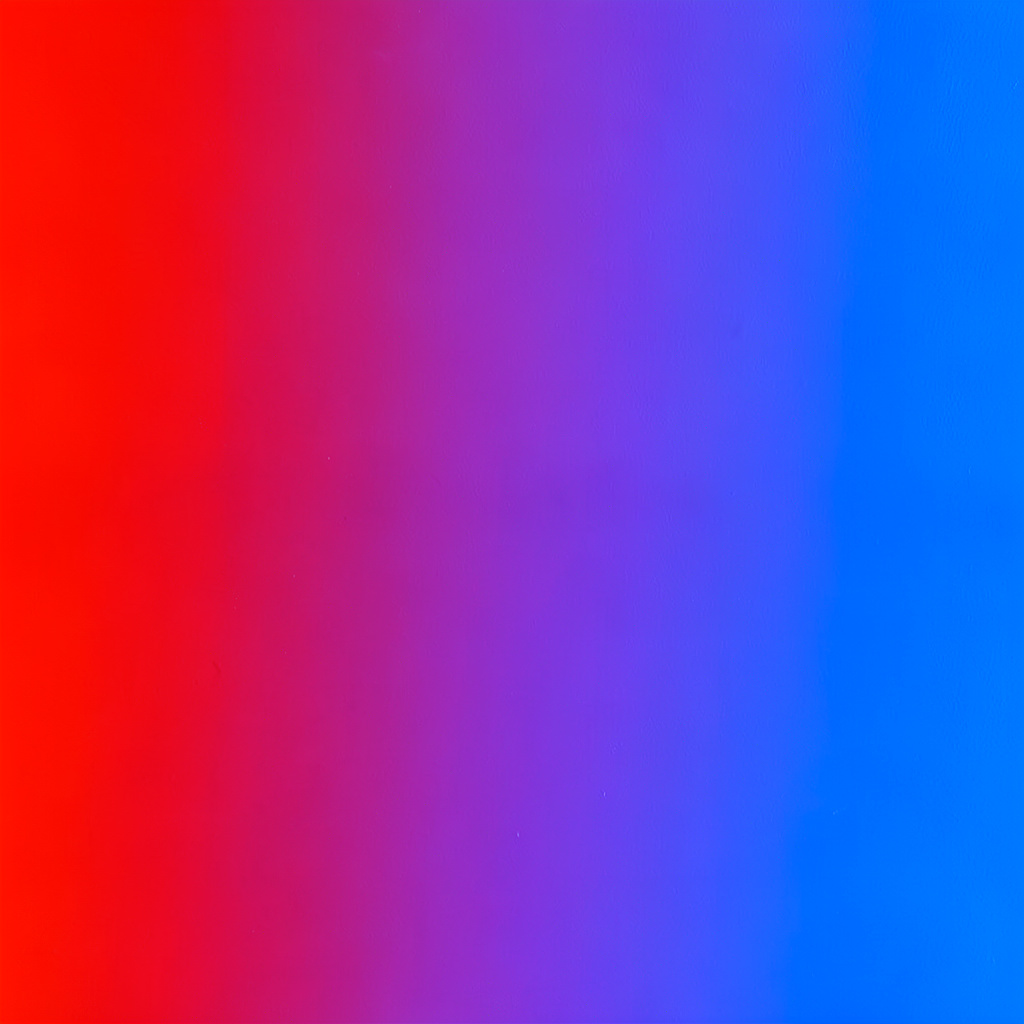 A smooth gradient on a wall going from #FF0000 (red) on the 