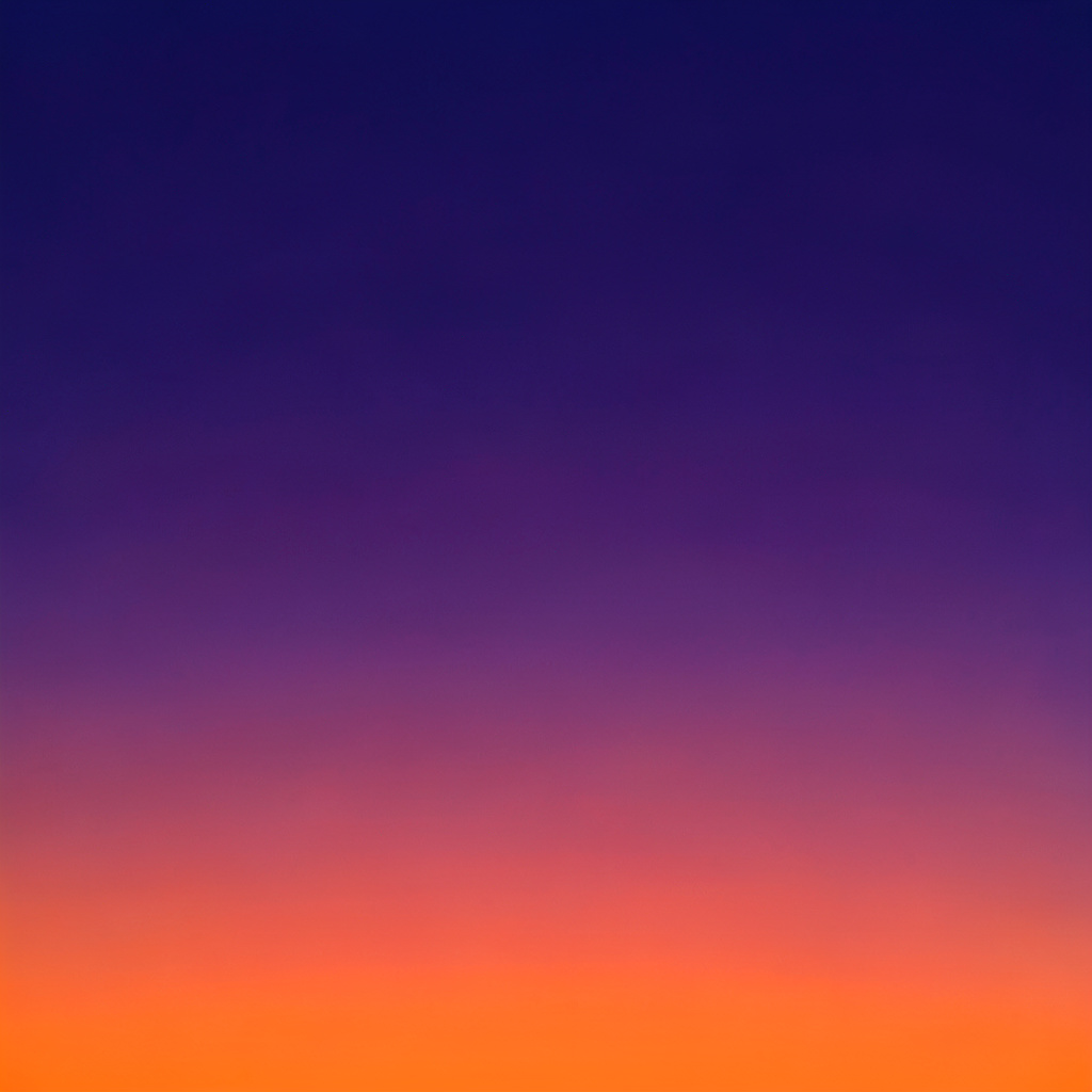 A sunset sky gradient on a flat surface from #FF6B35 (orange
