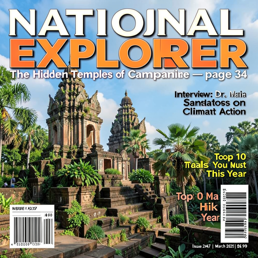 A magazine cover titled 'NATIONAL EXPLORER' with cover lines