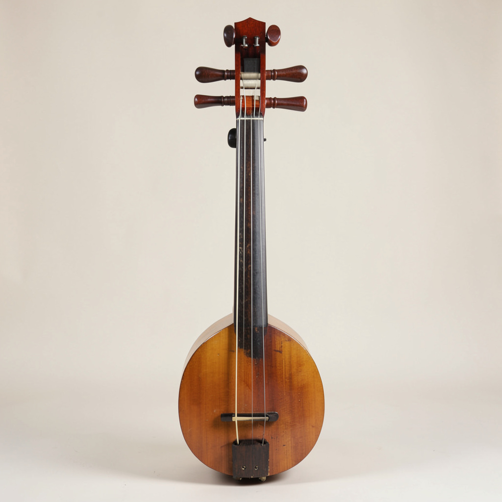 A traditional Japanese shamisen instrument with accurate thr