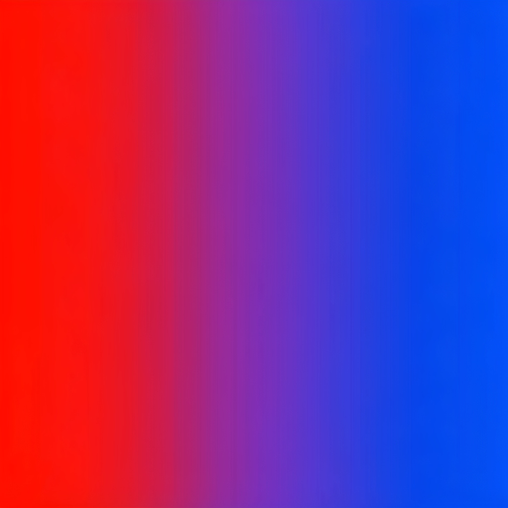 A smooth gradient on a wall going from #FF0000 (red) on the 