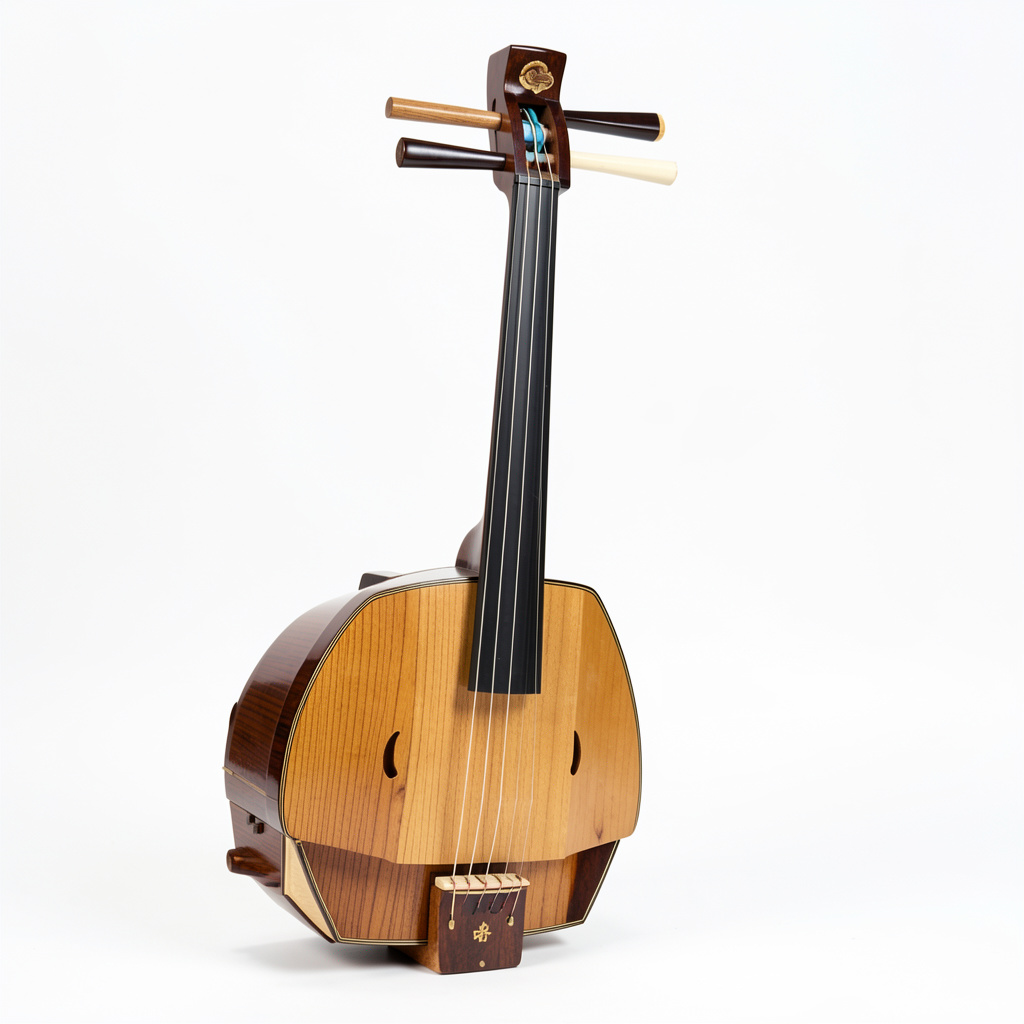 A traditional Japanese shamisen instrument with accurate thr