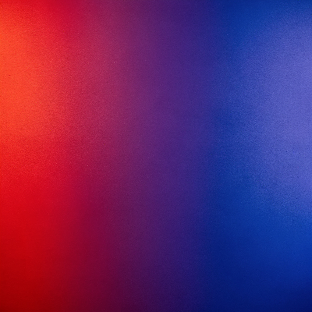 A smooth gradient on a wall going from #FF0000 (red) on the 