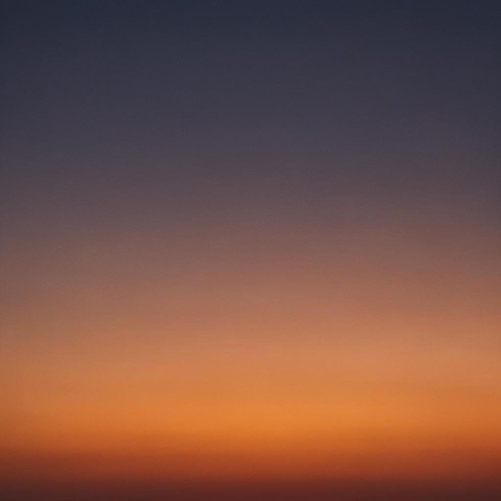 A sunset sky gradient on a flat surface from #FF6B35 (orange