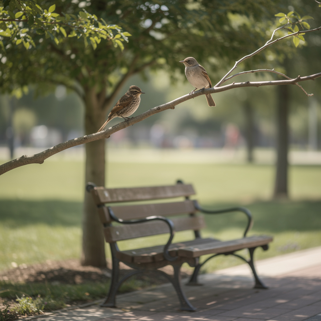 A bird perched on a branch, the branch extending from a tree