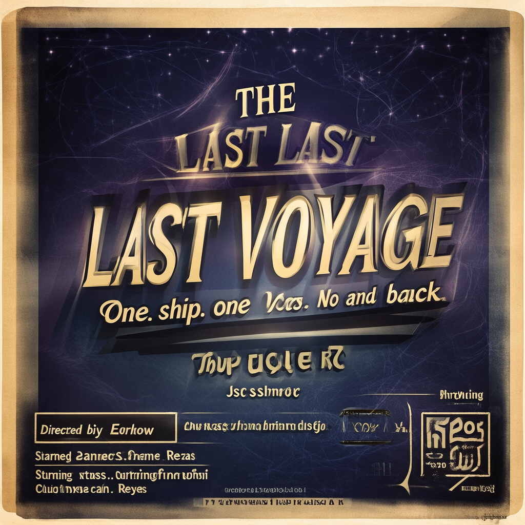 A vintage movie poster for 'THE LAST VOYAGE' featuring a tag