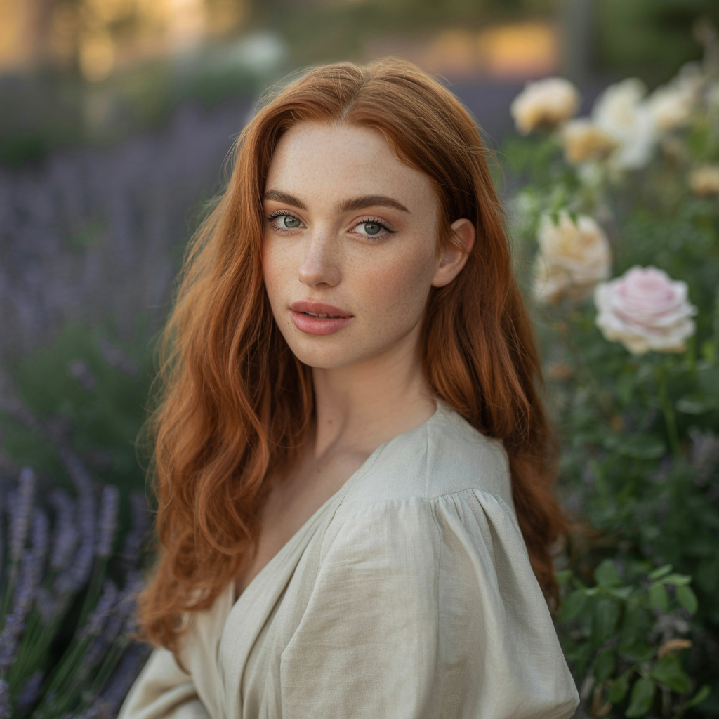 A portrait shot at 85mm f/1.4 with creamy bokeh background, 