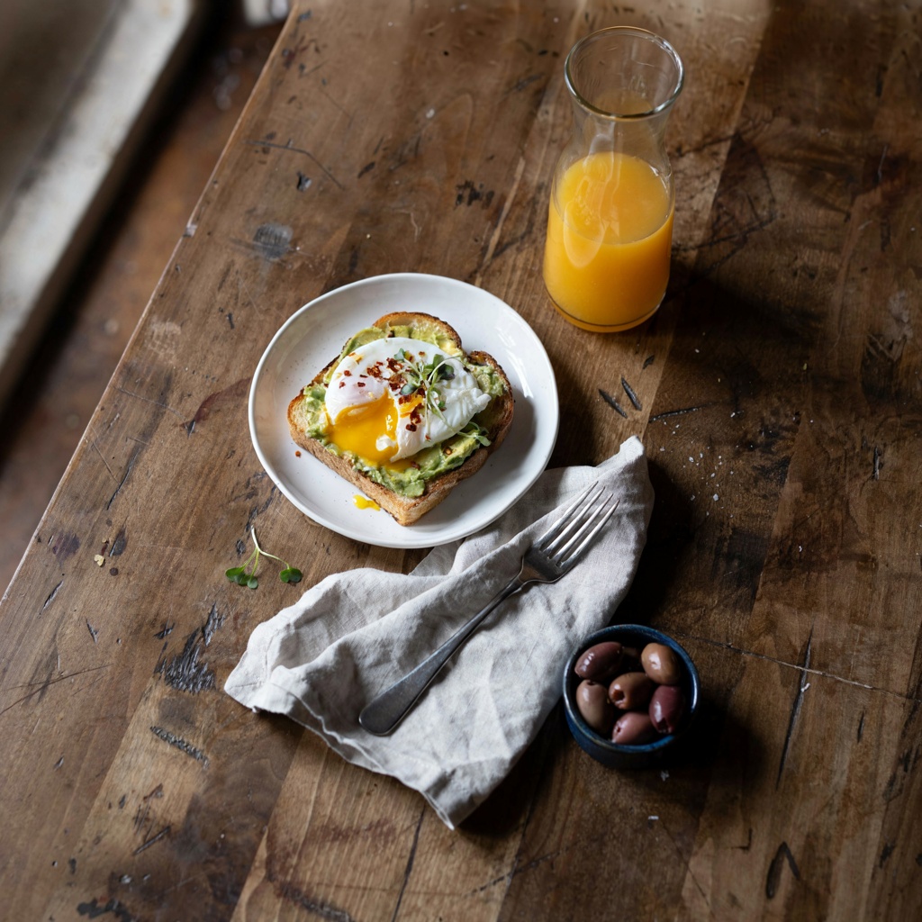 A food photograph shot from above at 35mm f/2.8 with natural