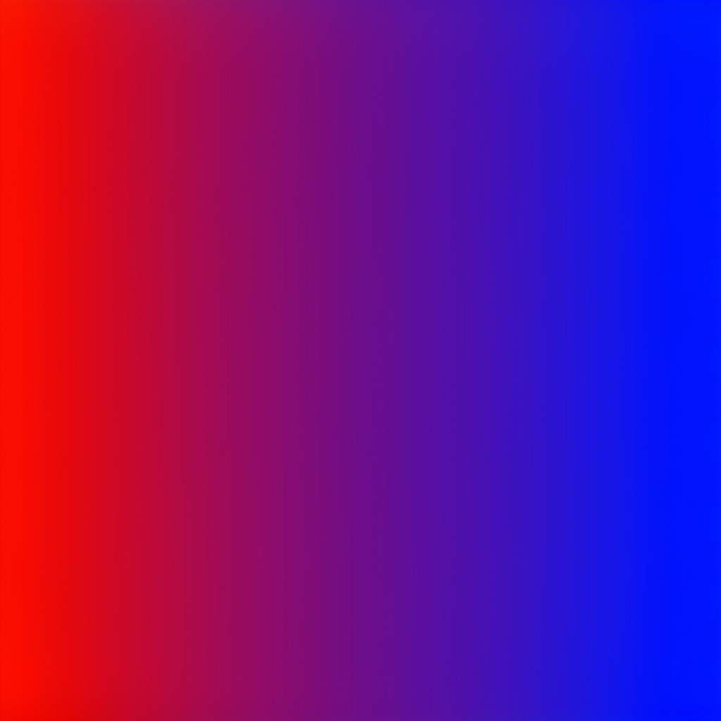 A smooth gradient on a wall going from #FF0000 (red) on the 