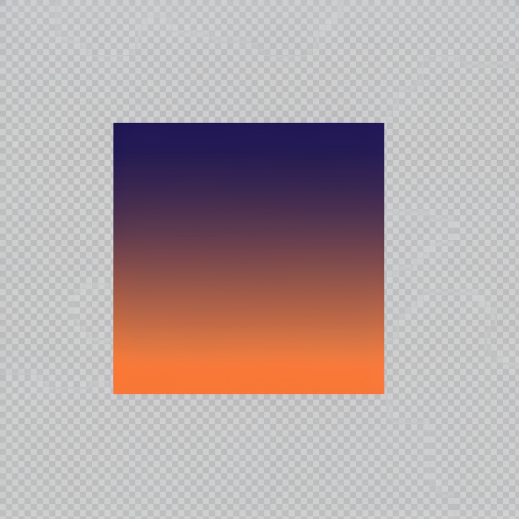 A sunset sky gradient on a flat surface from #FF6B35 (orange