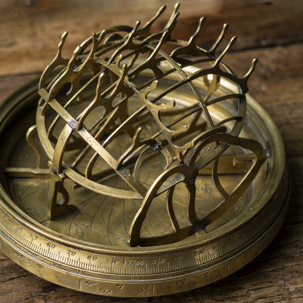 A medieval astrolabe with accurate rete, tympan, and engrave