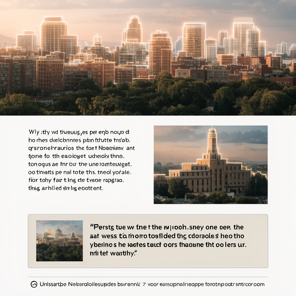 A newsletter layout with a banner image header, a two-column
