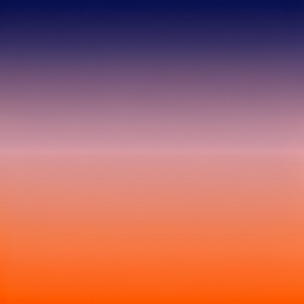 A sunset sky gradient on a flat surface from #FF6B35 (orange