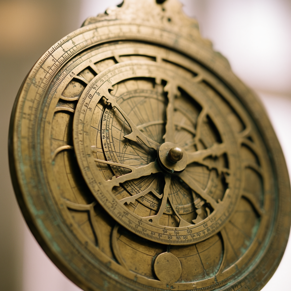 A medieval astrolabe with accurate rete, tympan, and engrave