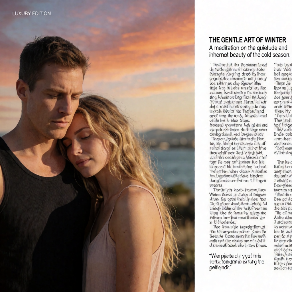 A magazine double-page spread with a left page containing a 