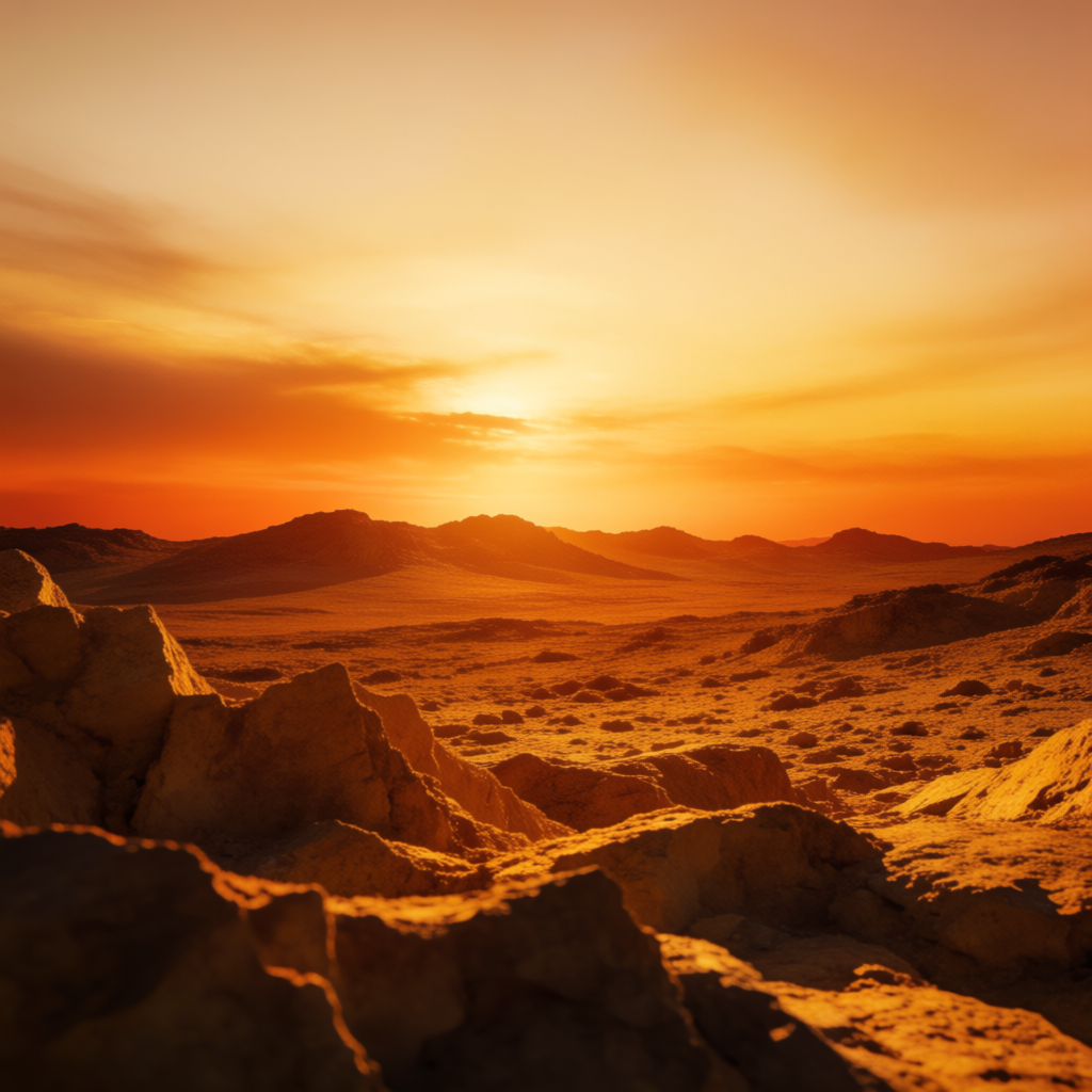 A landscape photograph bathed in golden hour light — long wa