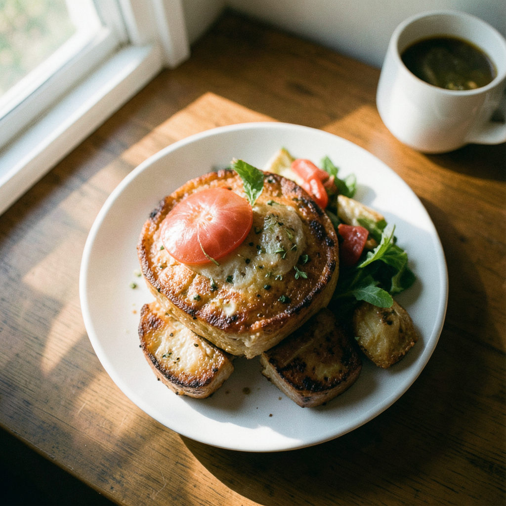 A food photograph shot from above at 35mm f/2.8 with natural