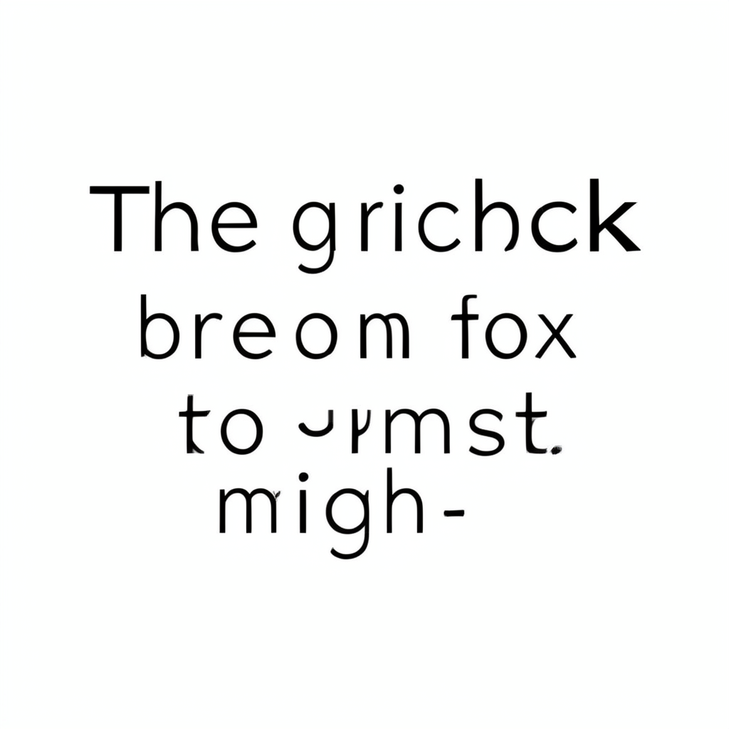 The sentence 'The quick brown fox jumps high' in clean black