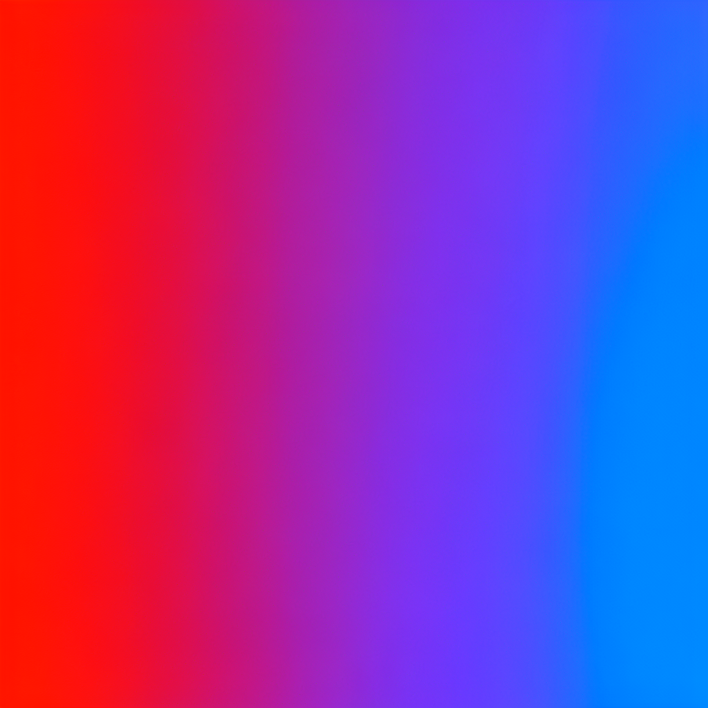 A smooth gradient on a wall going from #FF0000 (red) on the 