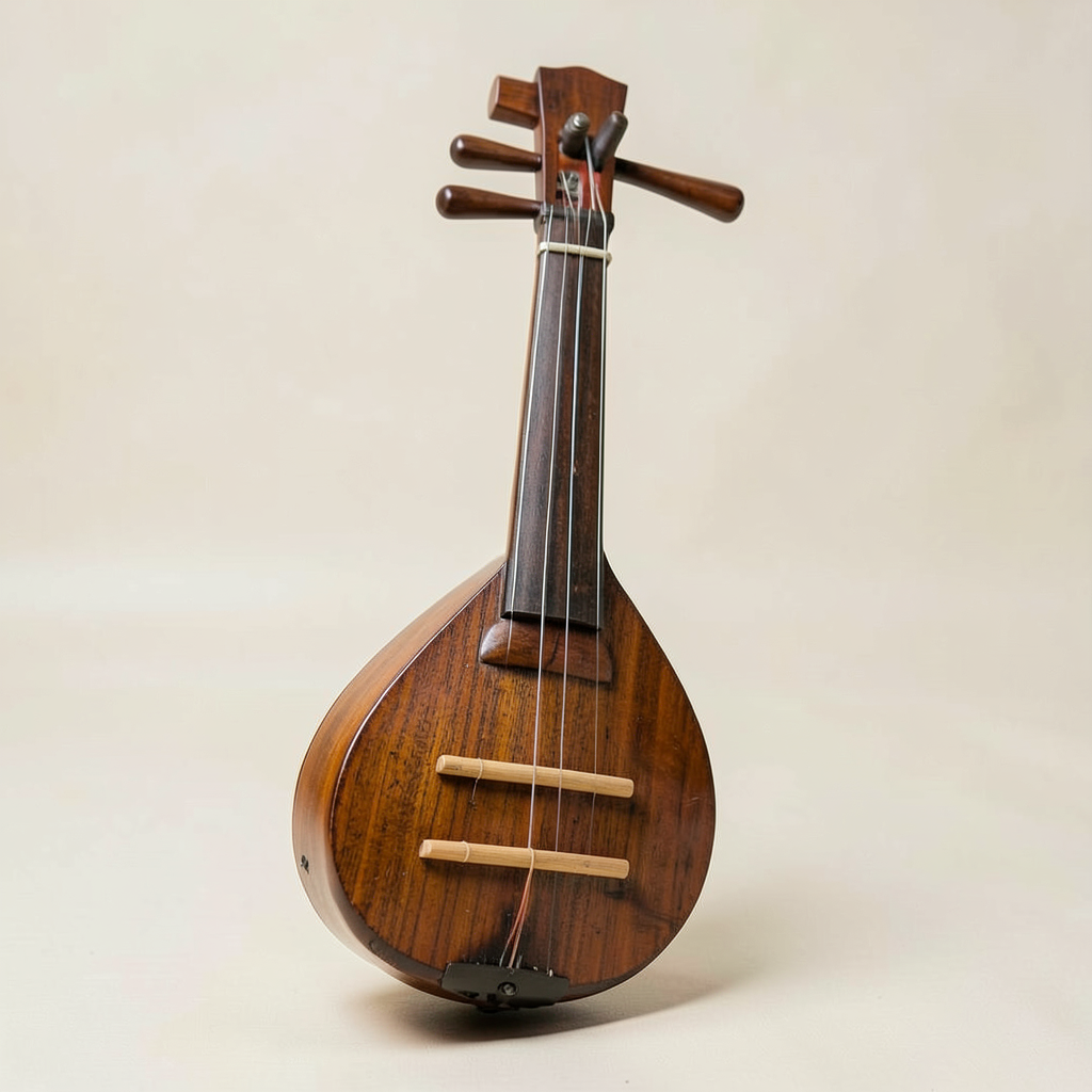 A traditional Japanese shamisen instrument with accurate thr
