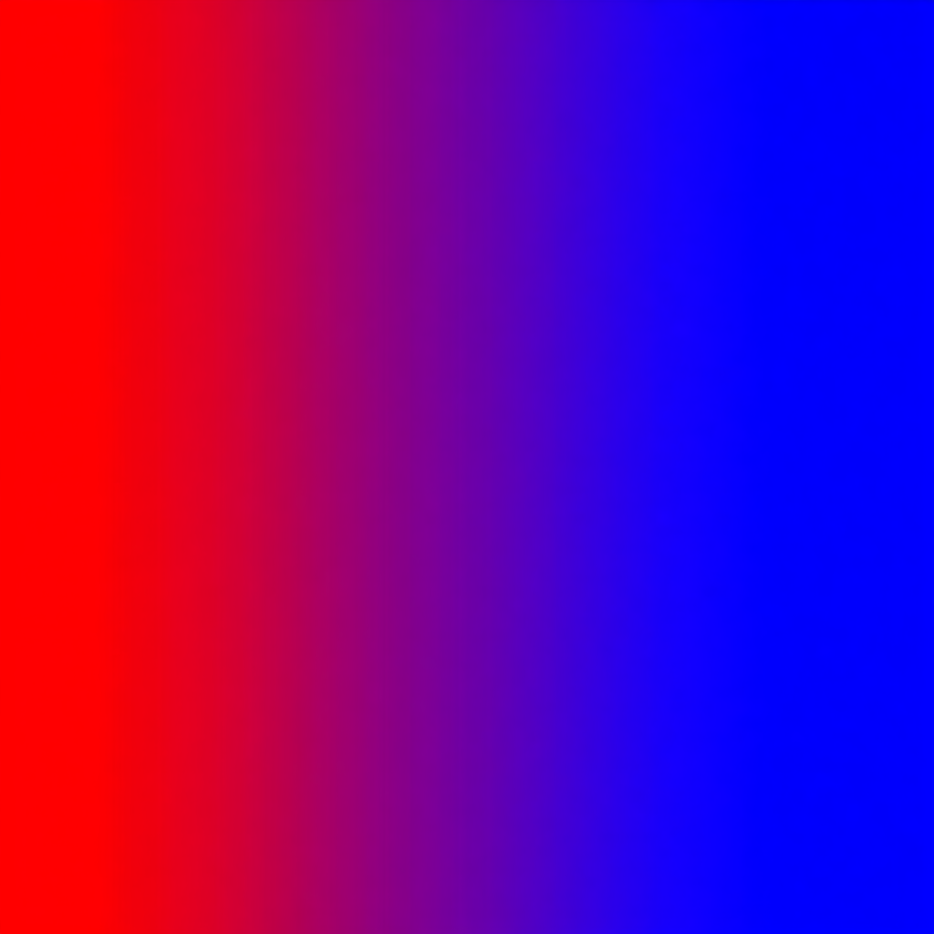 A smooth gradient on a wall going from #FF0000 (red) on the 