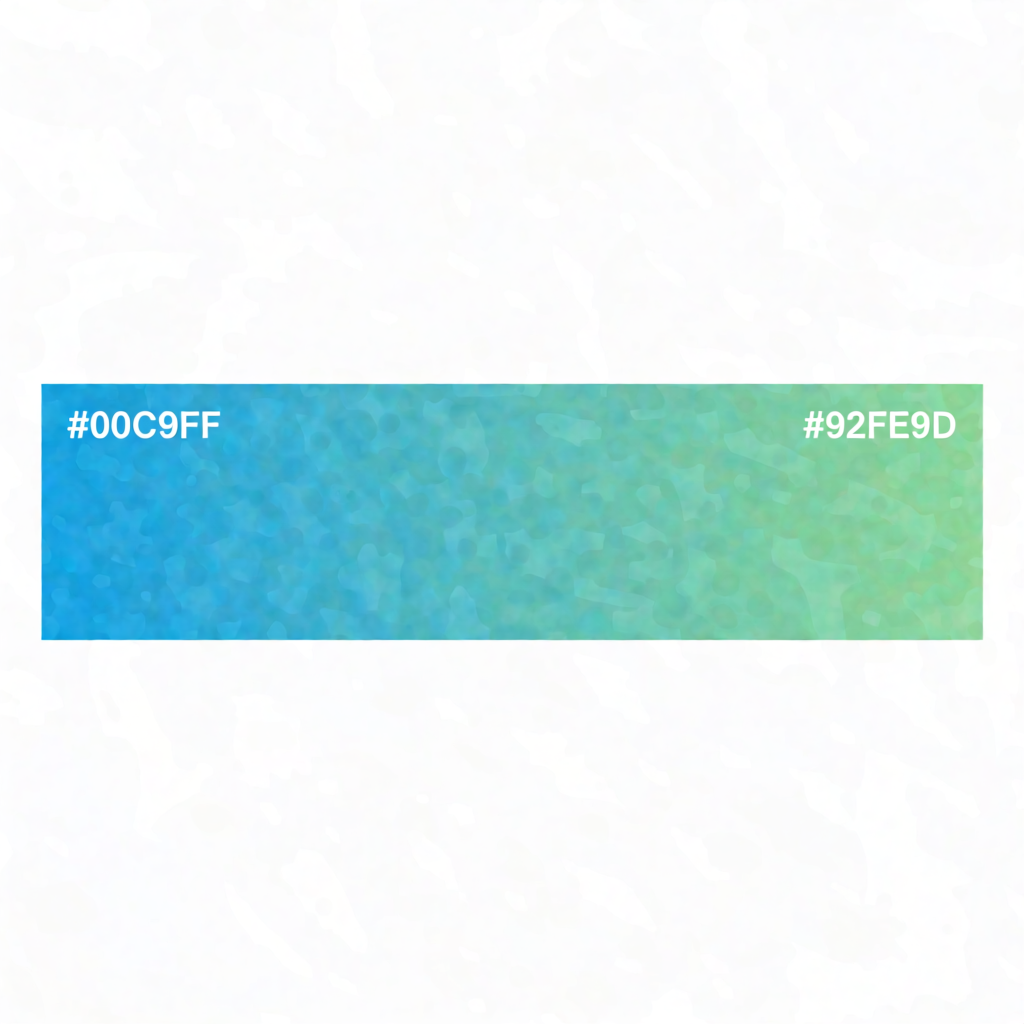 A horizontal banner with a gradient from #00C9FF (cyan) on t