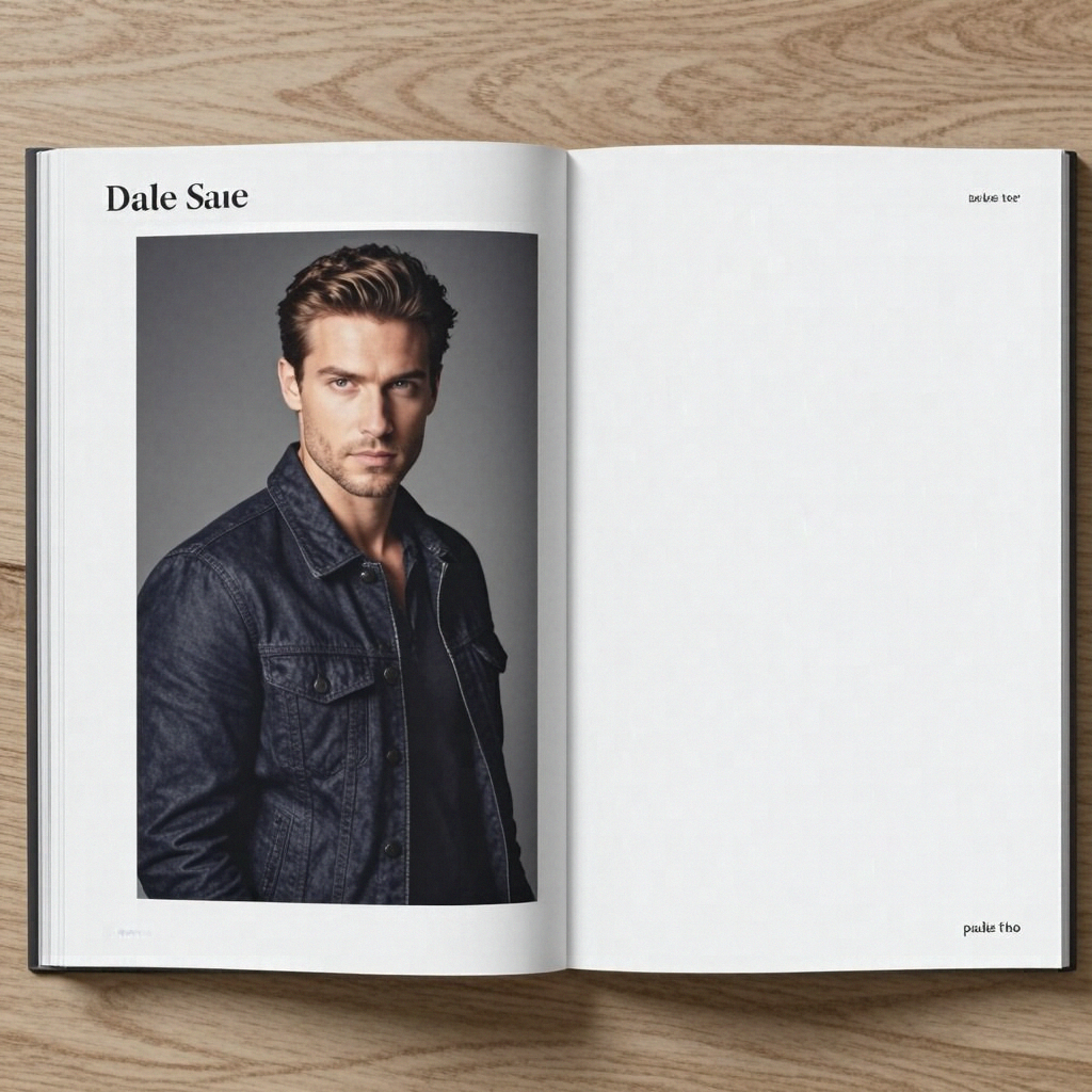 A magazine double-page spread with a left page containing a 