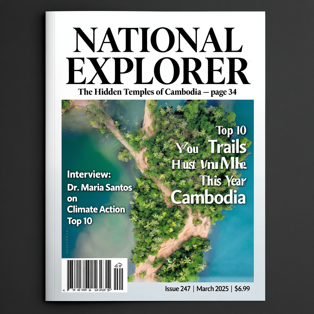 A magazine cover titled 'NATIONAL EXPLORER' with cover lines