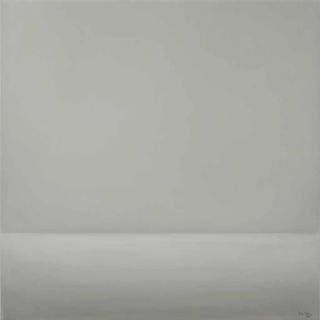 A still life painted in anxious minimalism — sparse composit