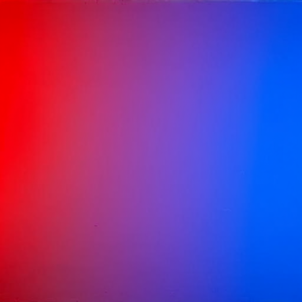 A smooth gradient on a wall going from #FF0000 (red) on the 