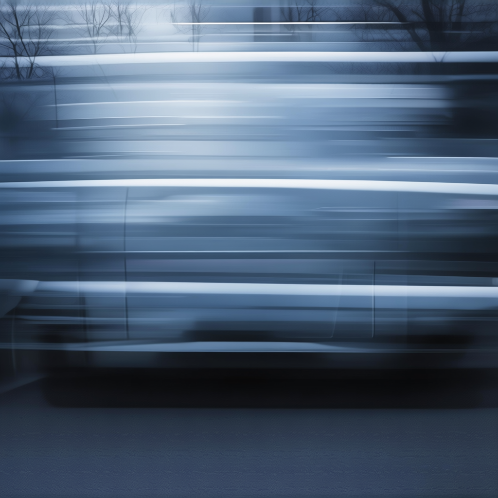A car body with windows, doors, and headlights but no wheels