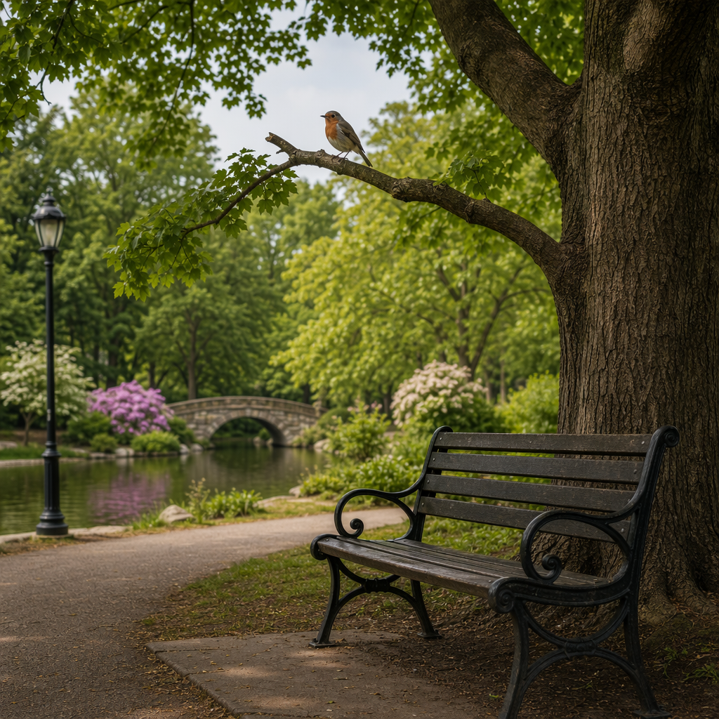 A bird perched on a branch, the branch extending from a tree