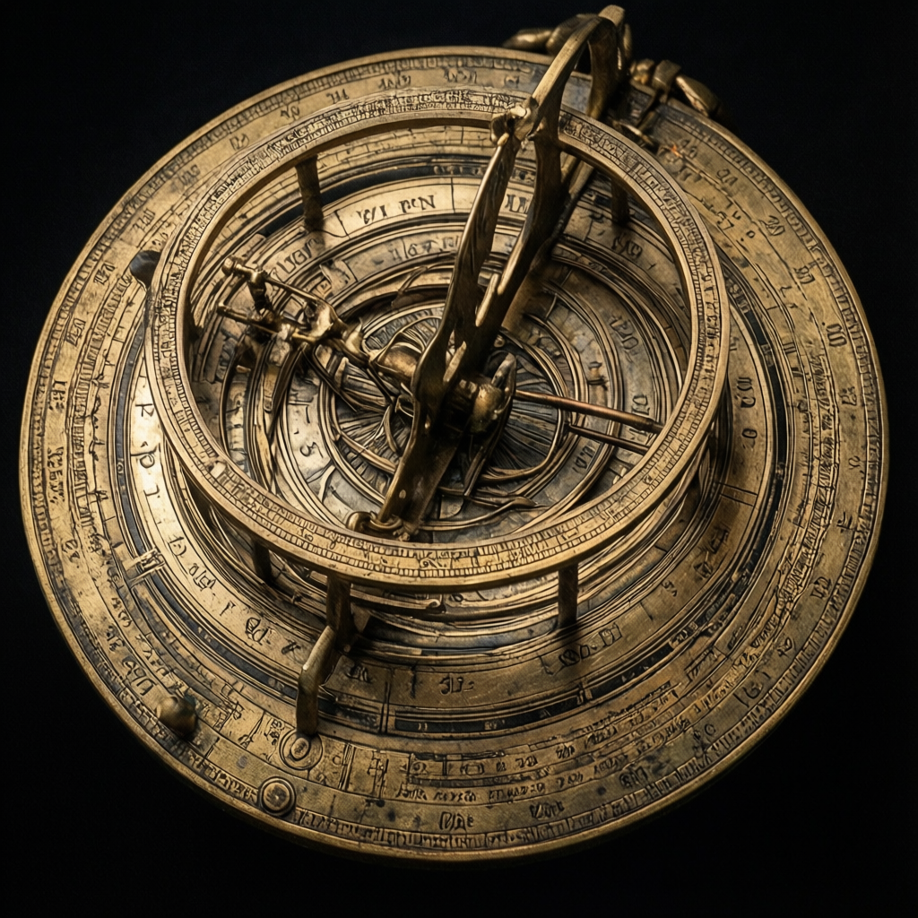 A medieval astrolabe with accurate rete, tympan, and engrave