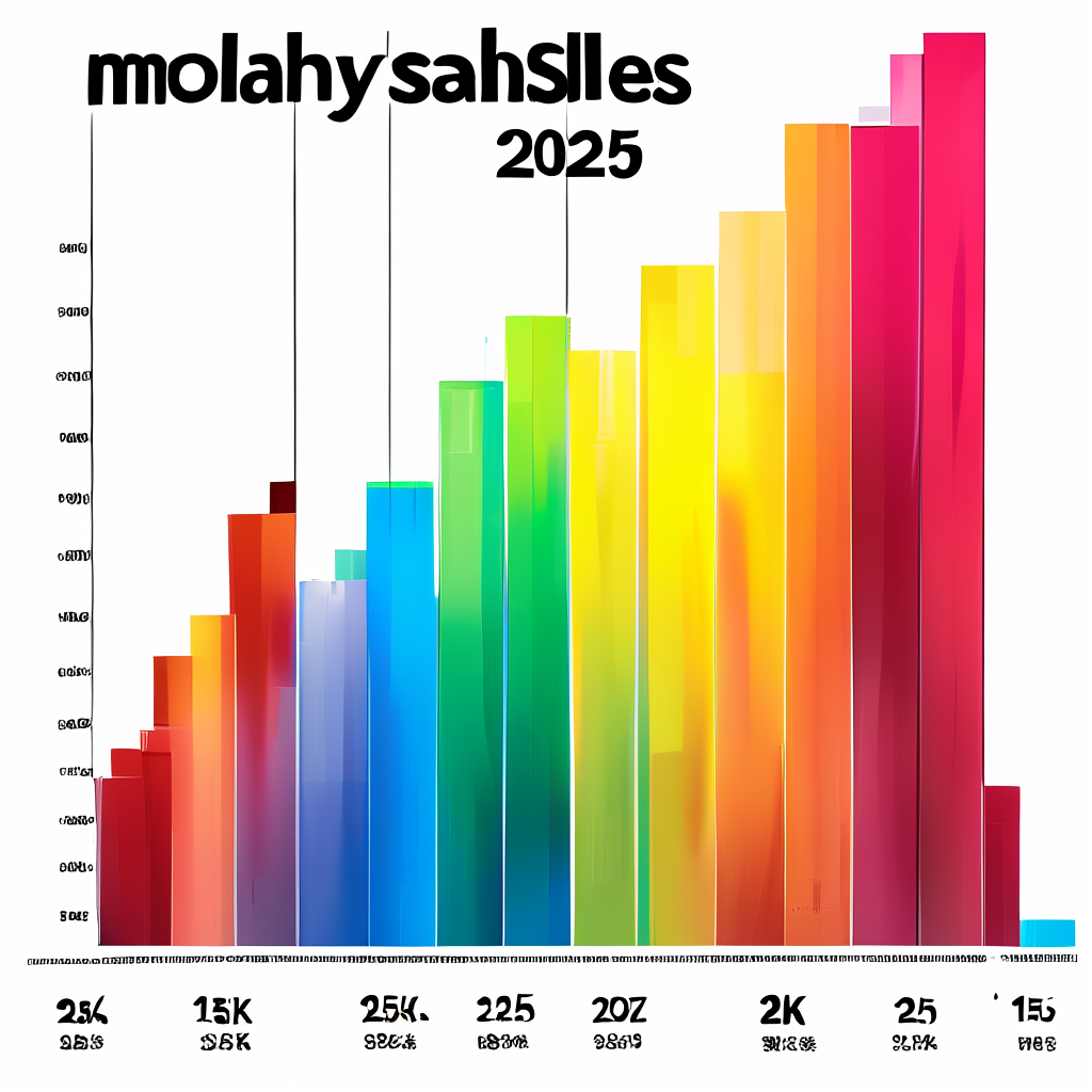 A bar chart showing monthly sales for January through June w