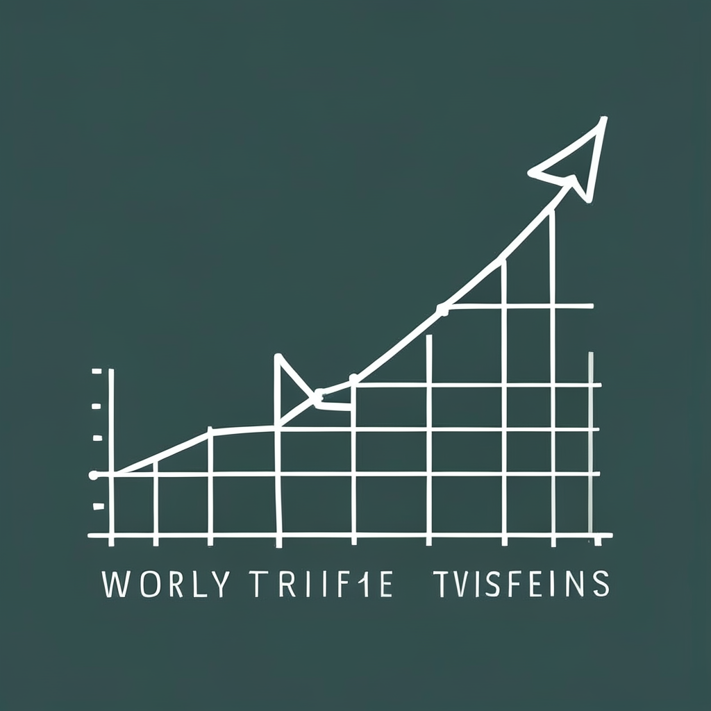 A simple line graph showing daily website visitors over one 