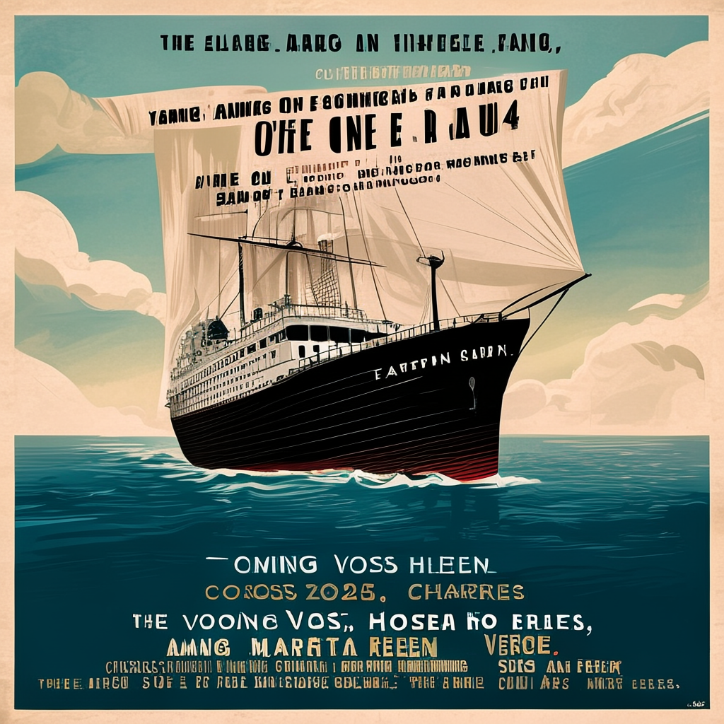 A vintage movie poster for 'THE LAST VOYAGE' featuring a tag