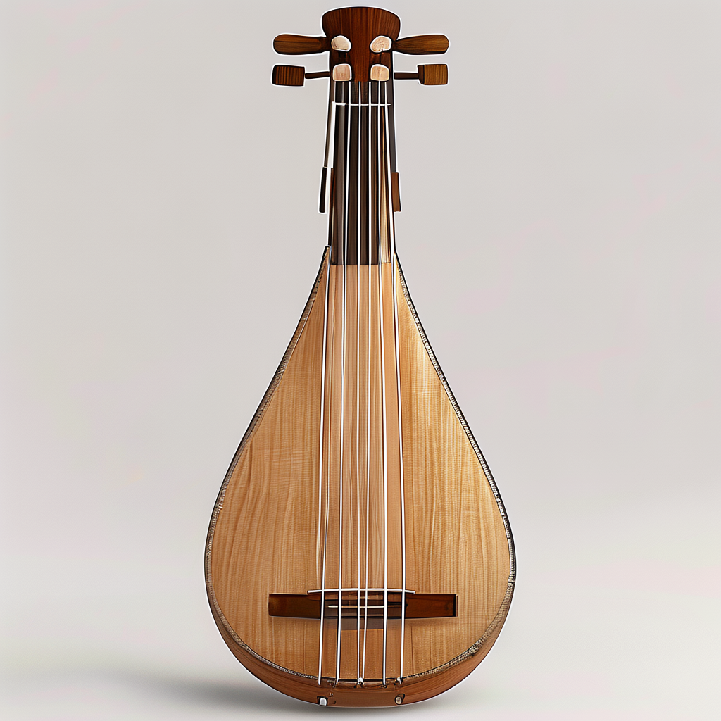 A traditional Japanese shamisen instrument with accurate thr