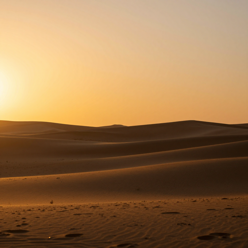 A landscape photograph bathed in golden hour light — long wa