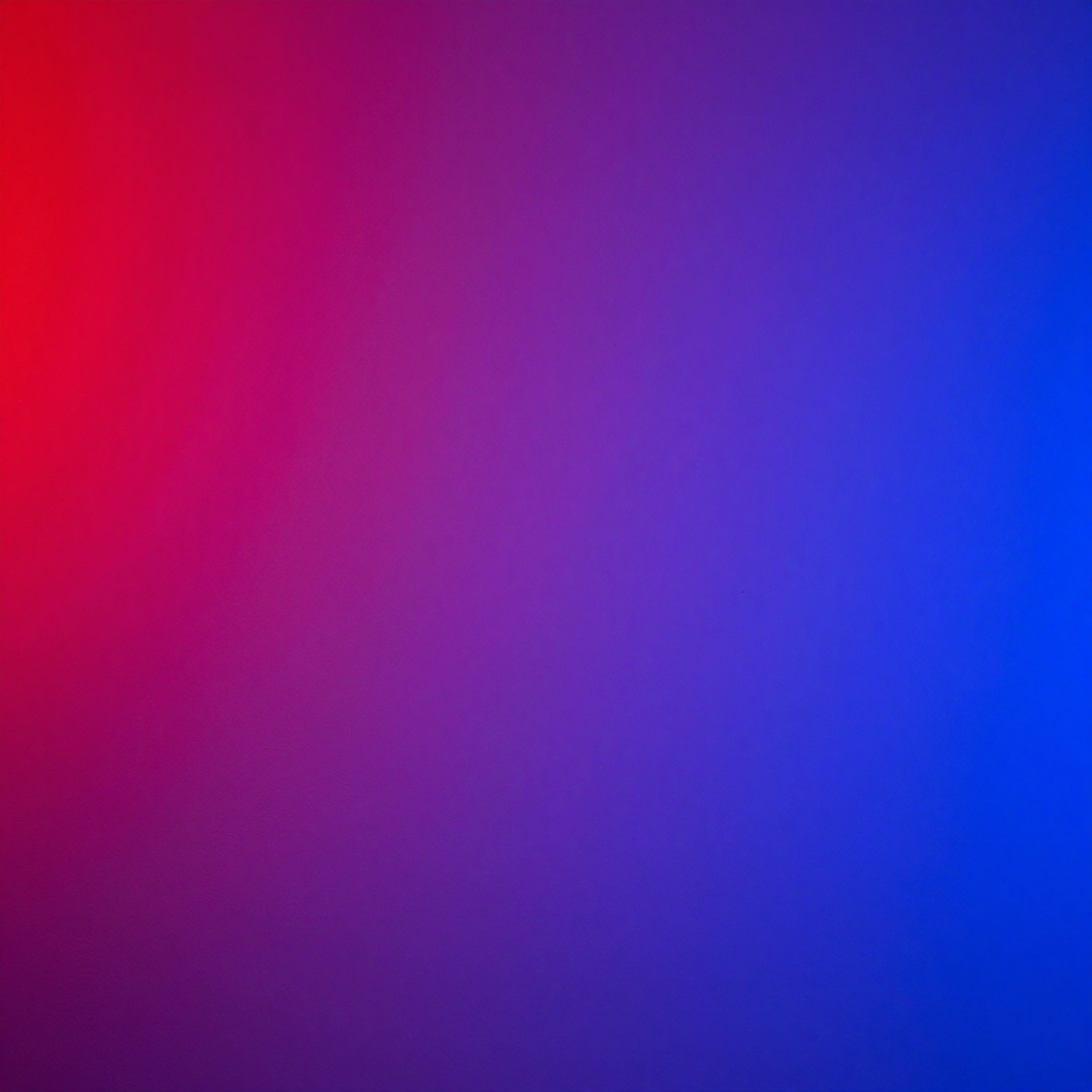 A smooth gradient on a wall going from #FF0000 (red) on the 