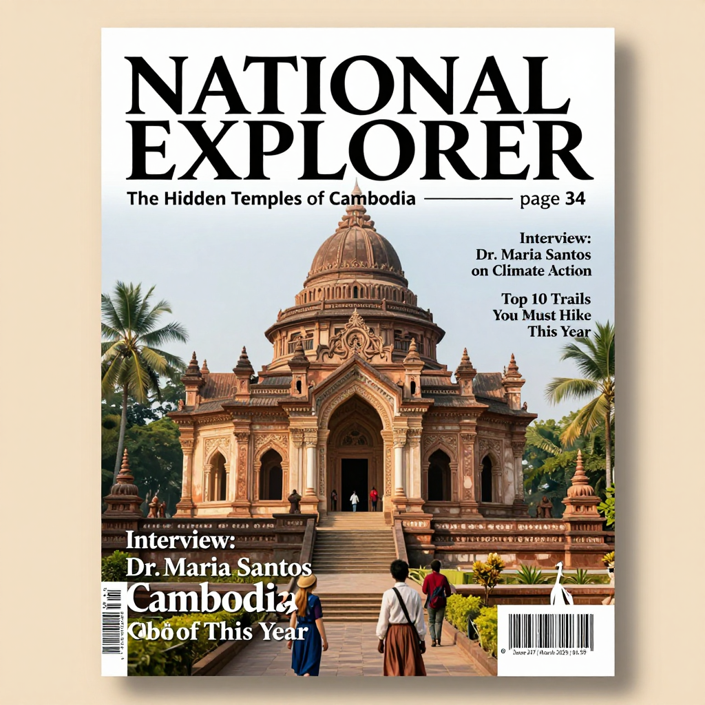 A magazine cover titled 'NATIONAL EXPLORER' with cover lines