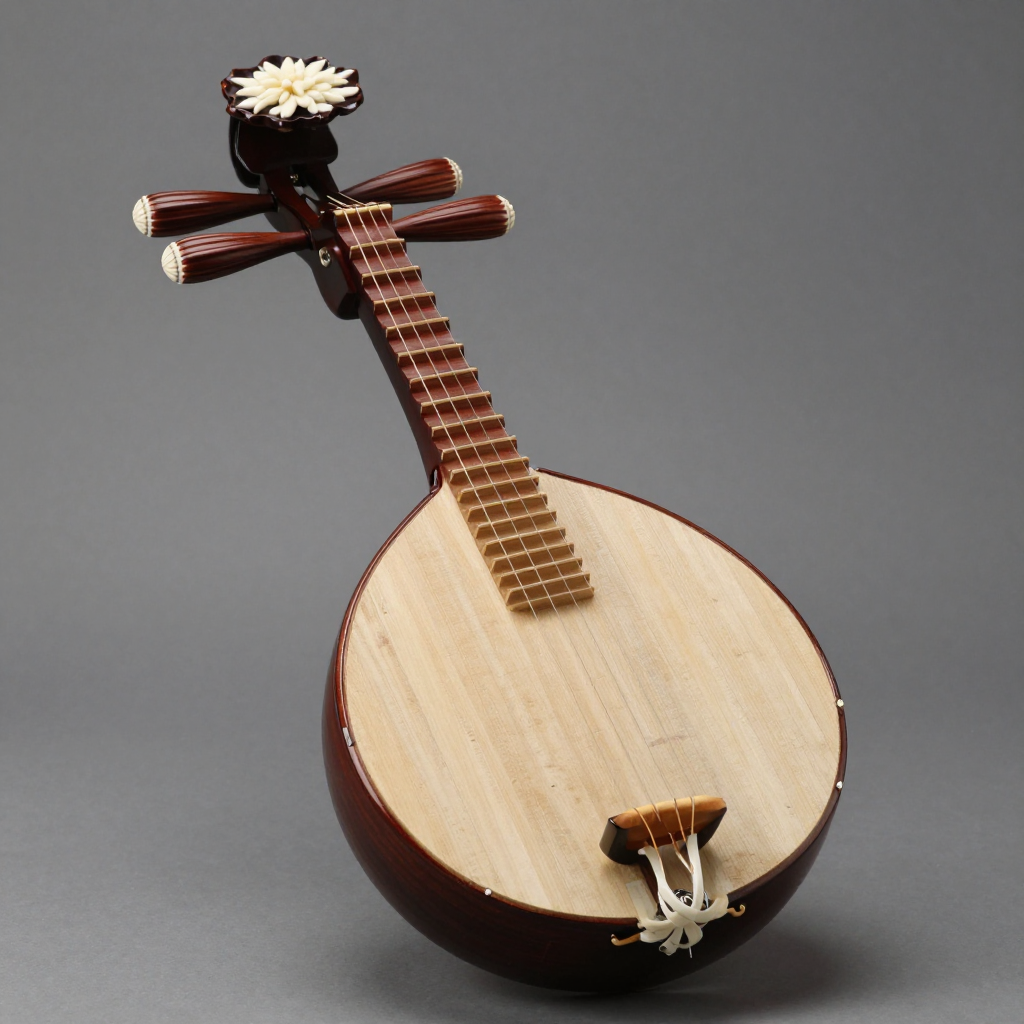 A traditional Japanese shamisen instrument with accurate thr